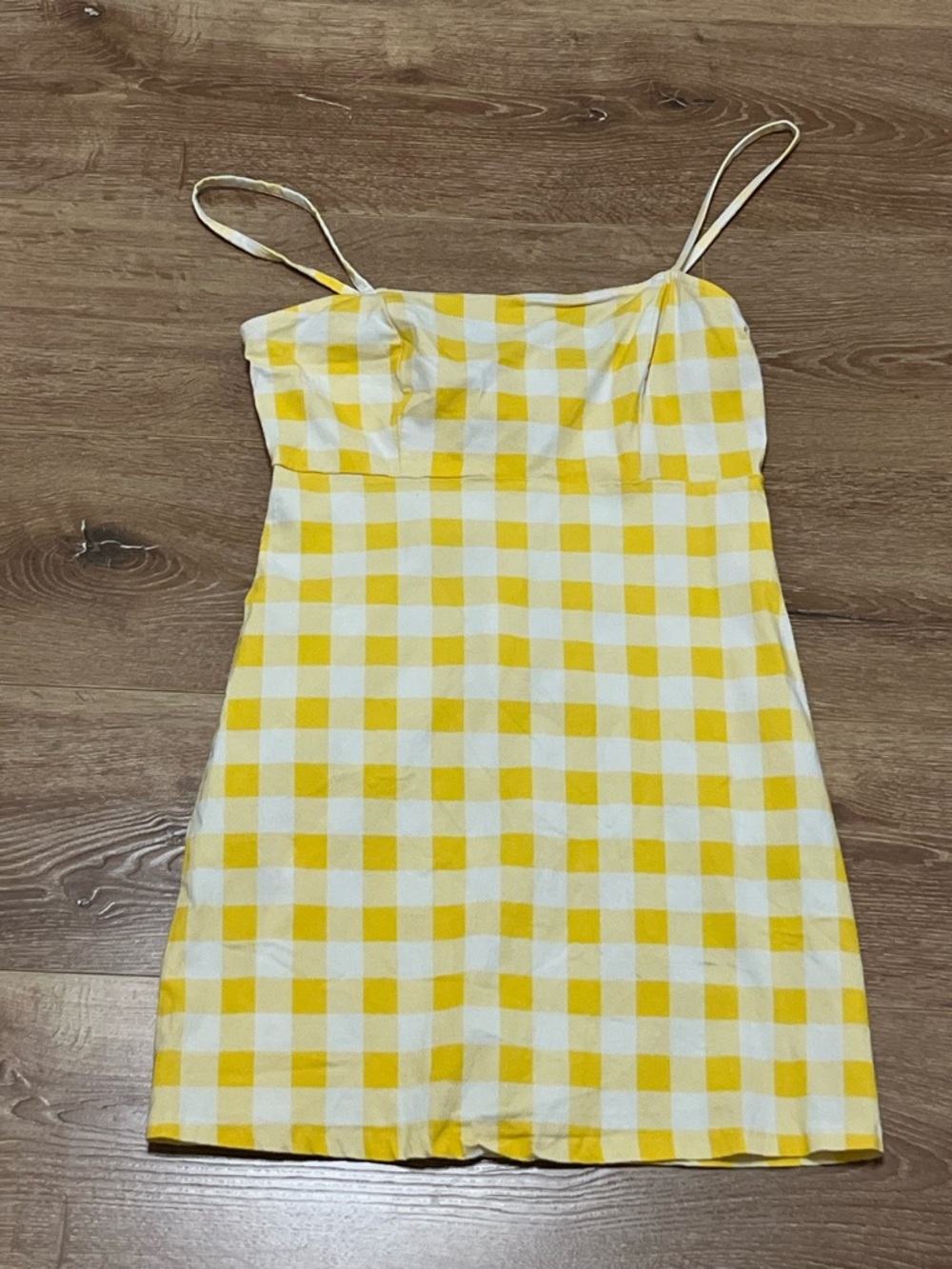 Forever 21 Yellow and White Gingham Sundress